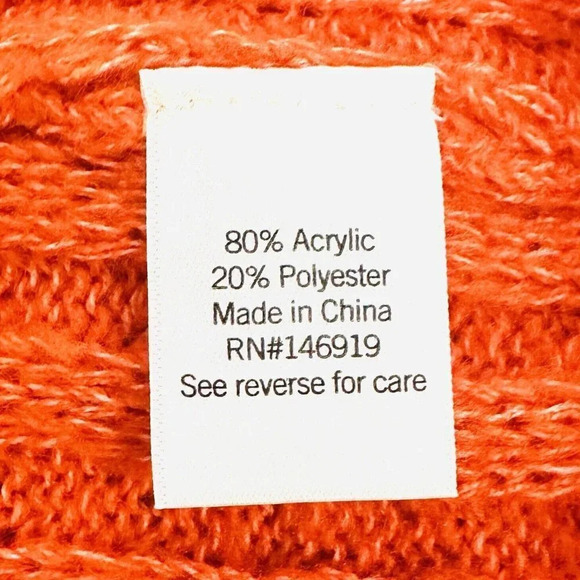 NWT SO GOODS FOR LIFE Juniors Long Sleeve Pullover Mock Neck Orange Sweater Sz L - Picture 11 of 12